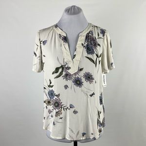 NWT Old Navy Short Sleeve Floral Blouse XS